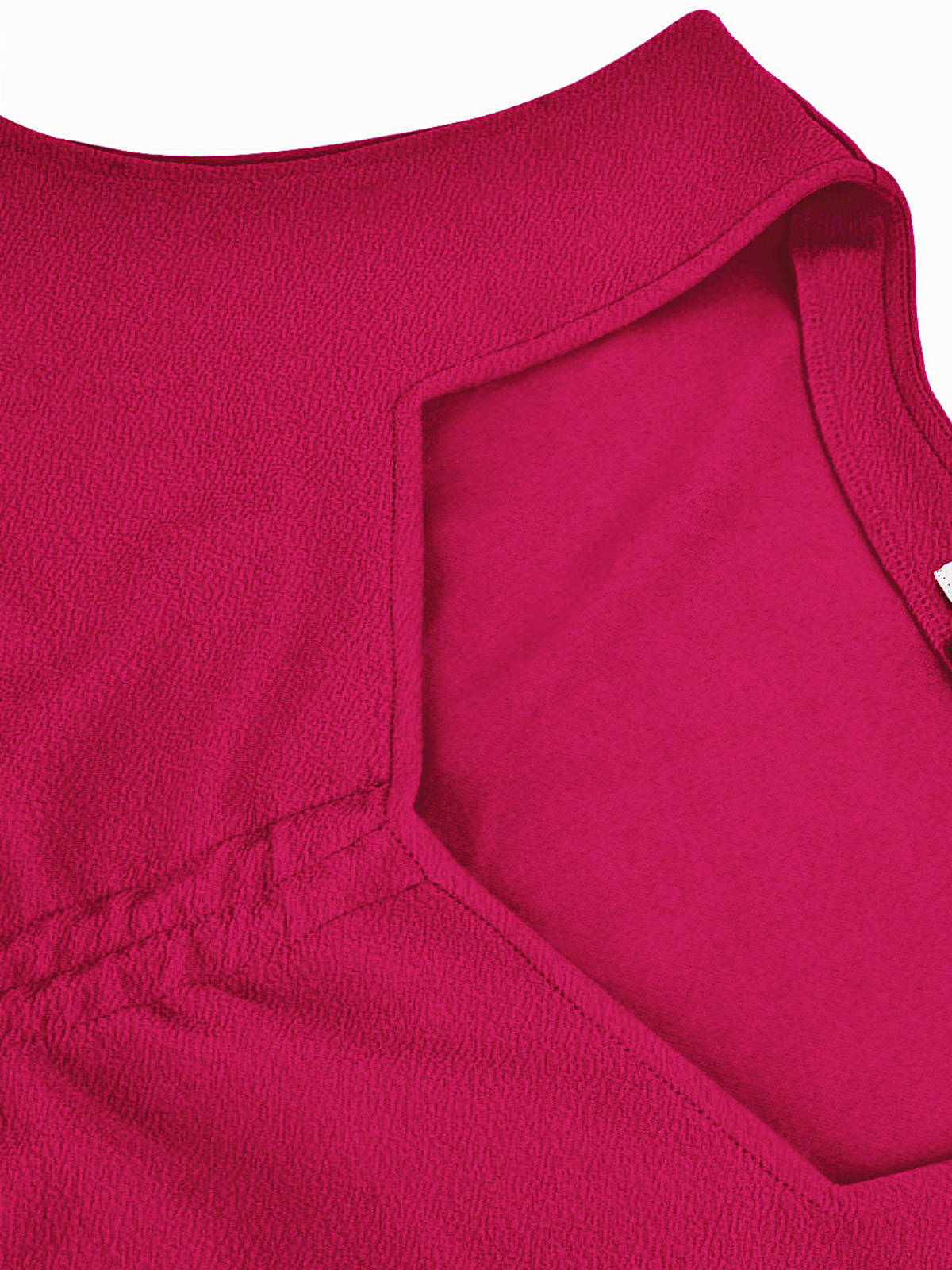 Women Fuschia Pink Drawstring Crop Top