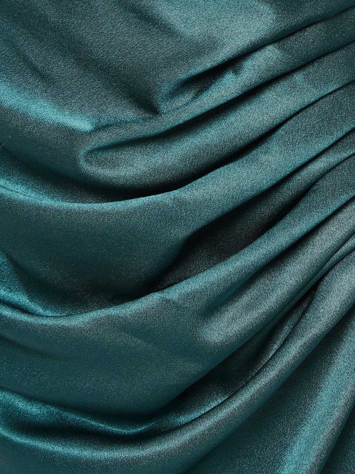 Women Turquoise Satin 2 Piece Co-ord Set