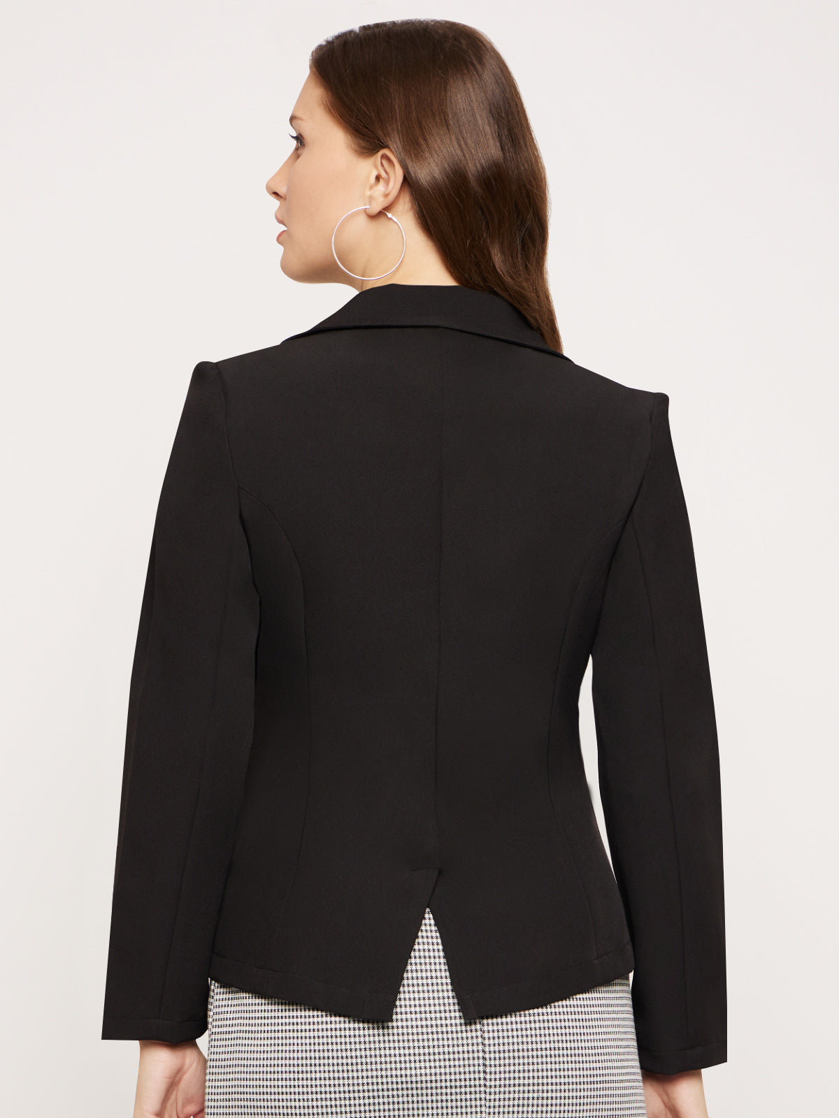 Women Black Tailored Fit Blazer