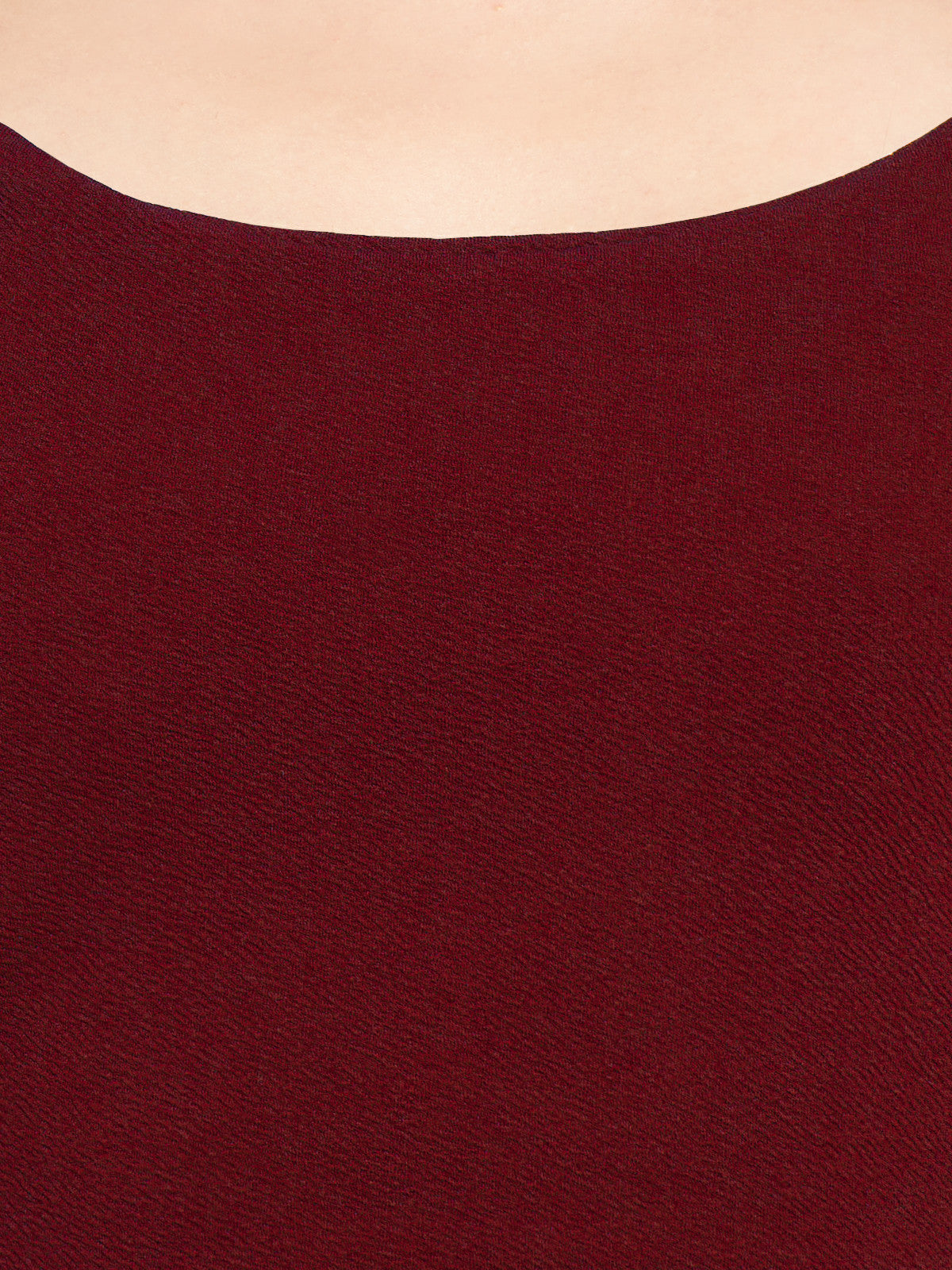 Women Red Metal Strap crop Top