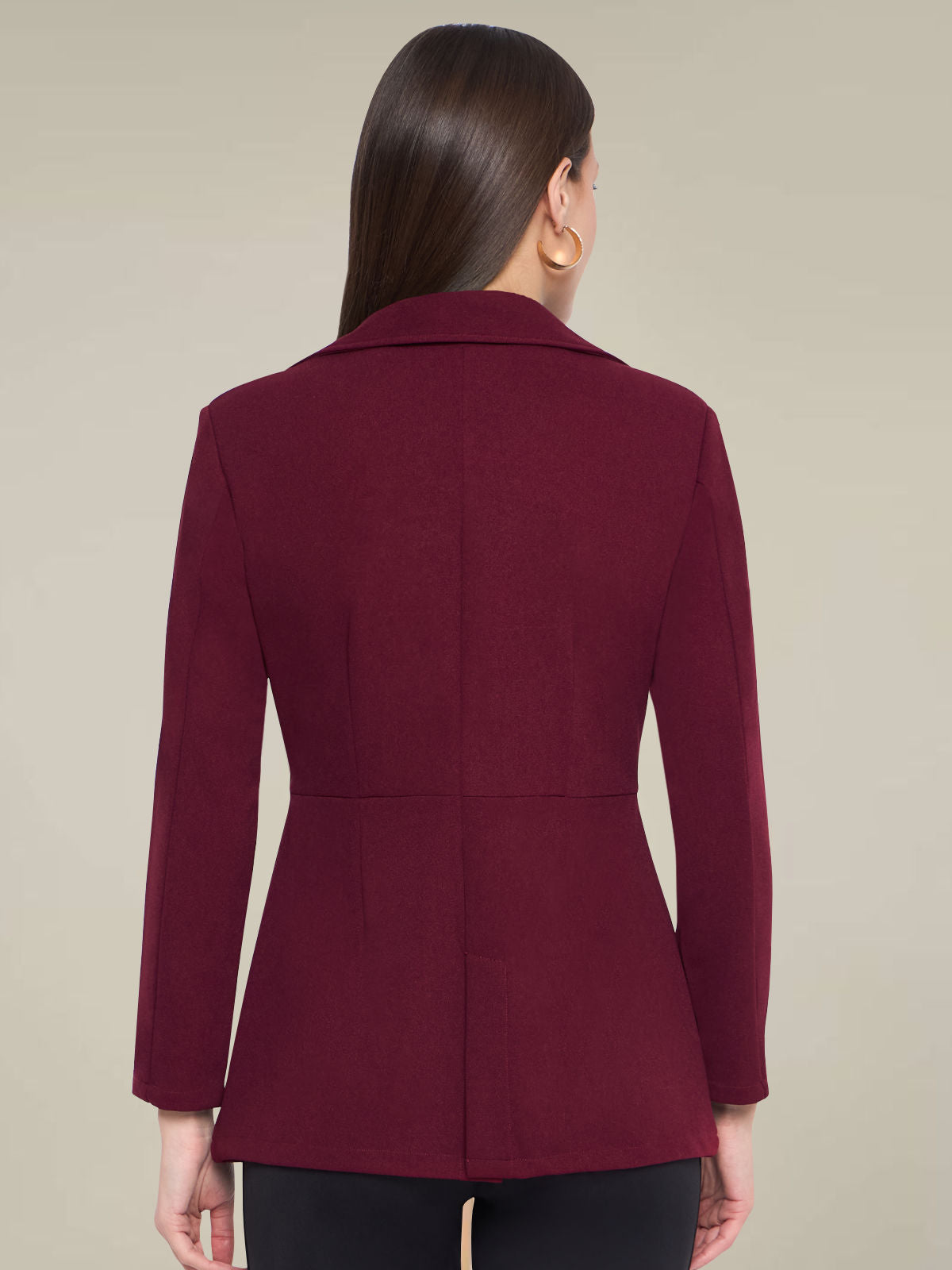 Women Red Tailored Fit Blazer