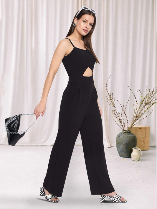 Women Black Cutout Jumpsuit