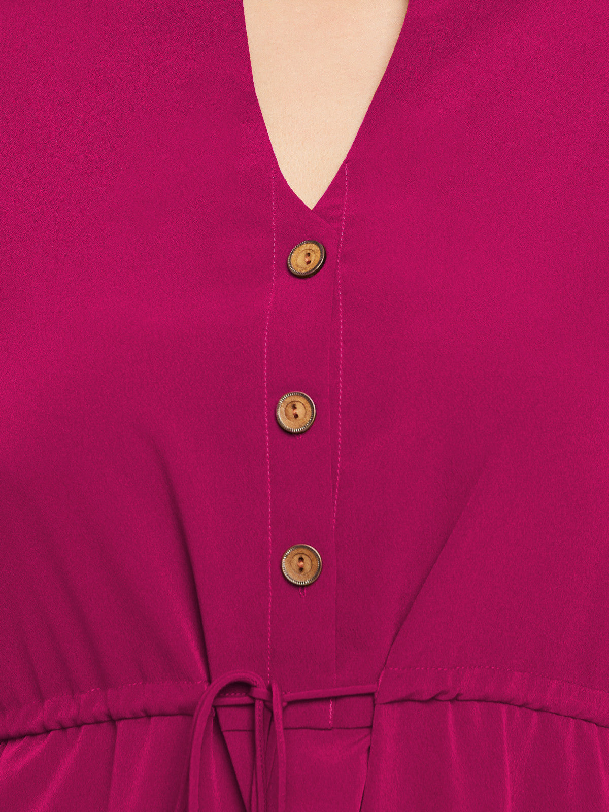 Women Pink Midi Shirt Dress