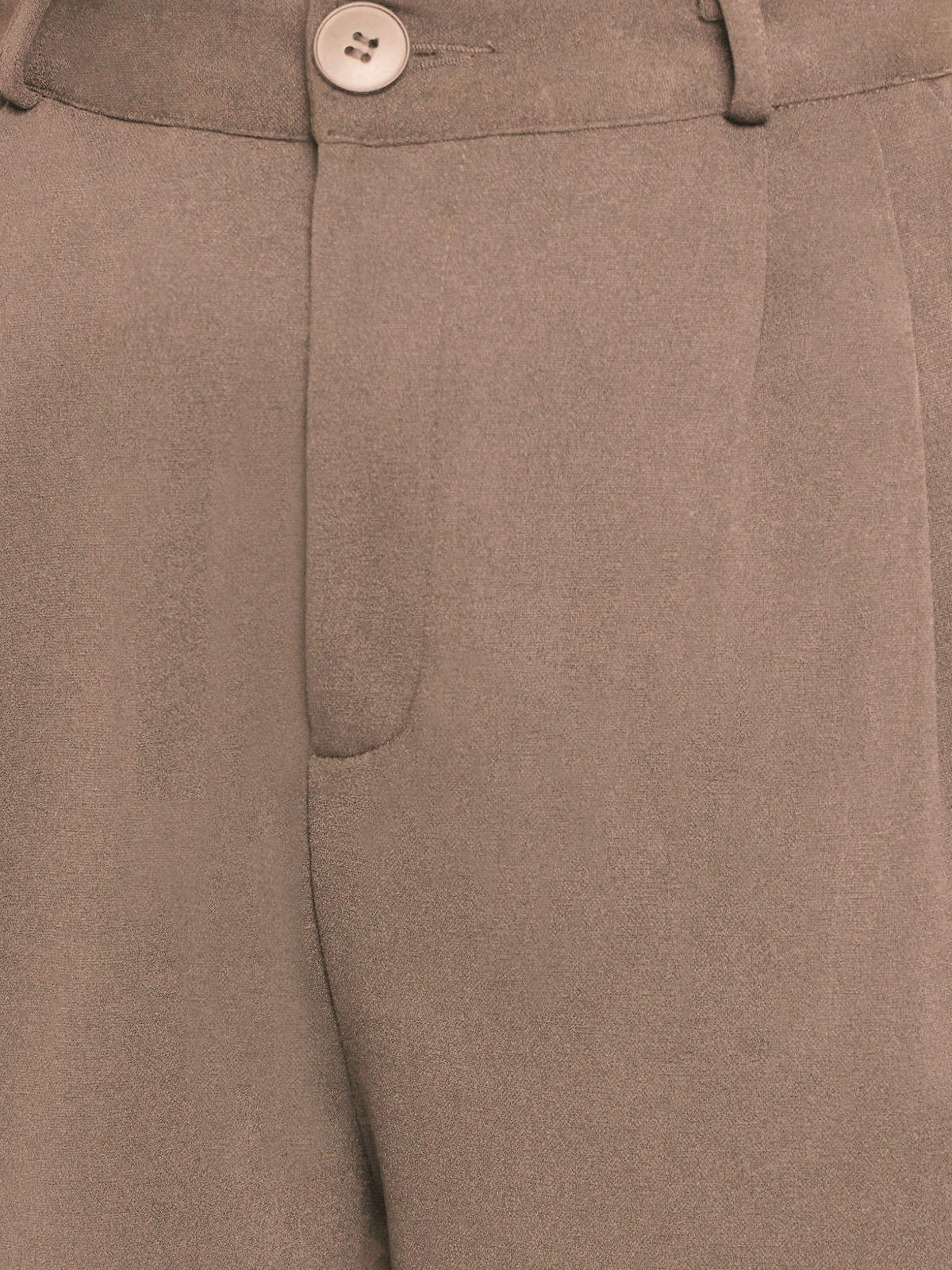 Women Beige Wide Leg Stretch Trouser