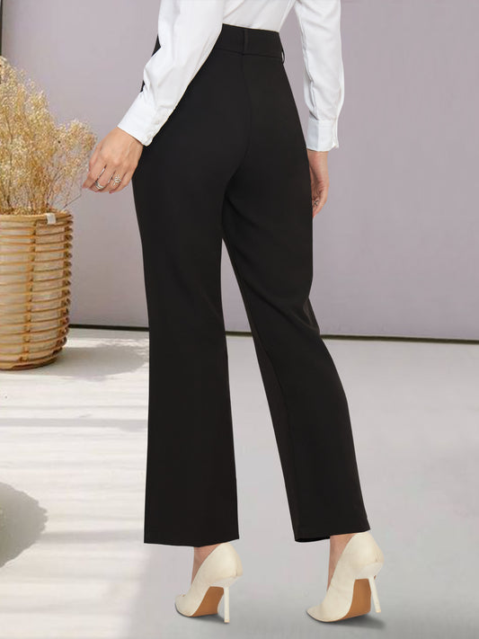 Women Black High Waist Trouser