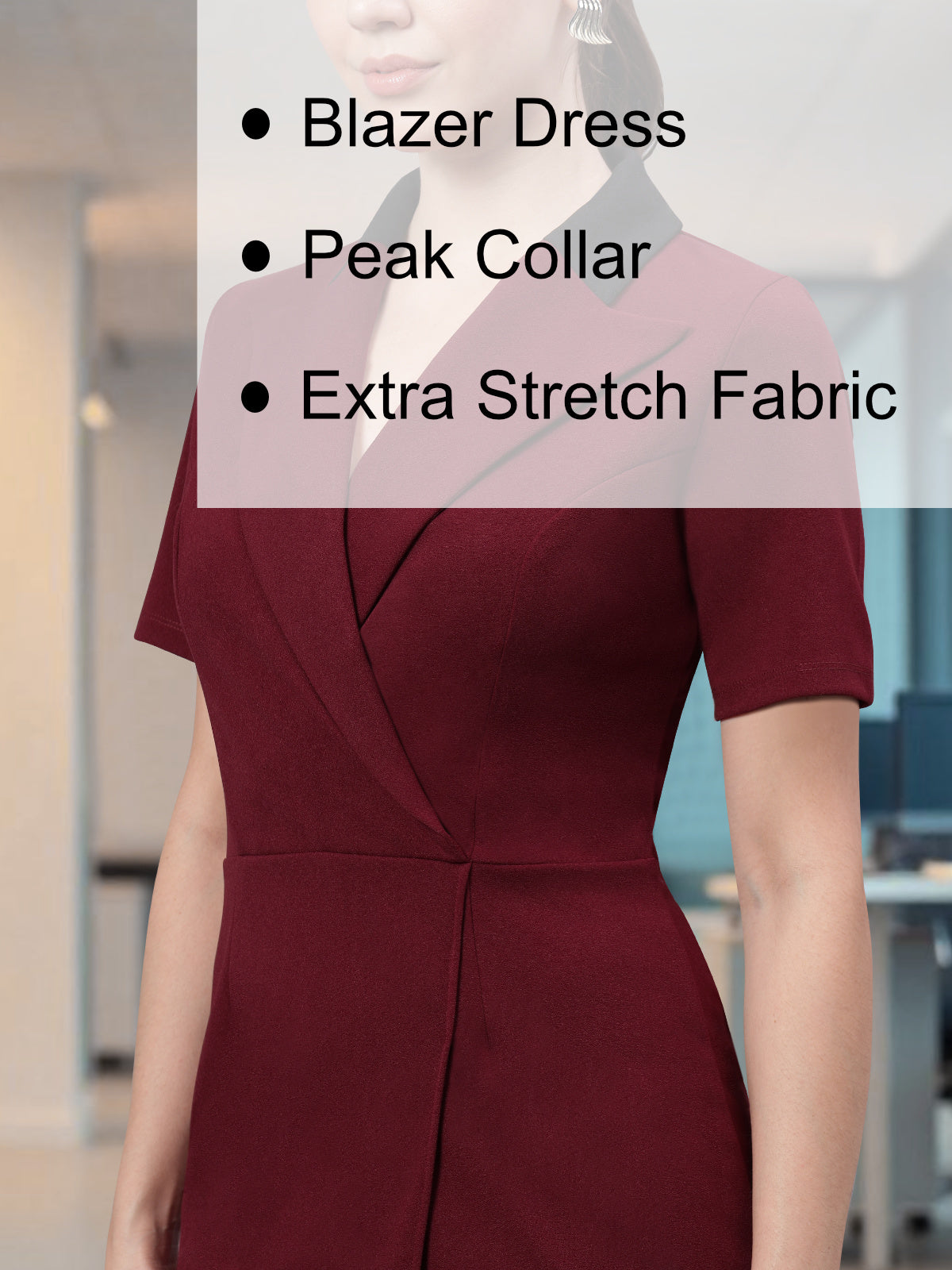 Women Maroon Formal Blazer Dress